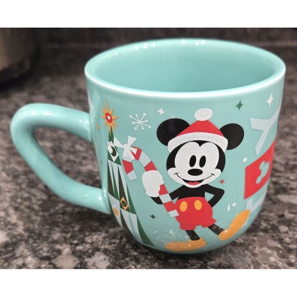 Disney Christmas Mickey and Minnie Mouse Mug and Plate Set Holiday Decor Gift - Picture 2 of 10